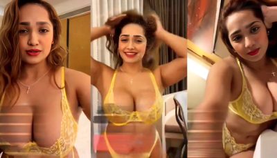 Aditi Mistry porn Yellow Bikini Nipple Live
